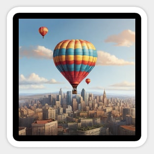 Air Balloon Sky Vintage Aircraft Established Since Sticker